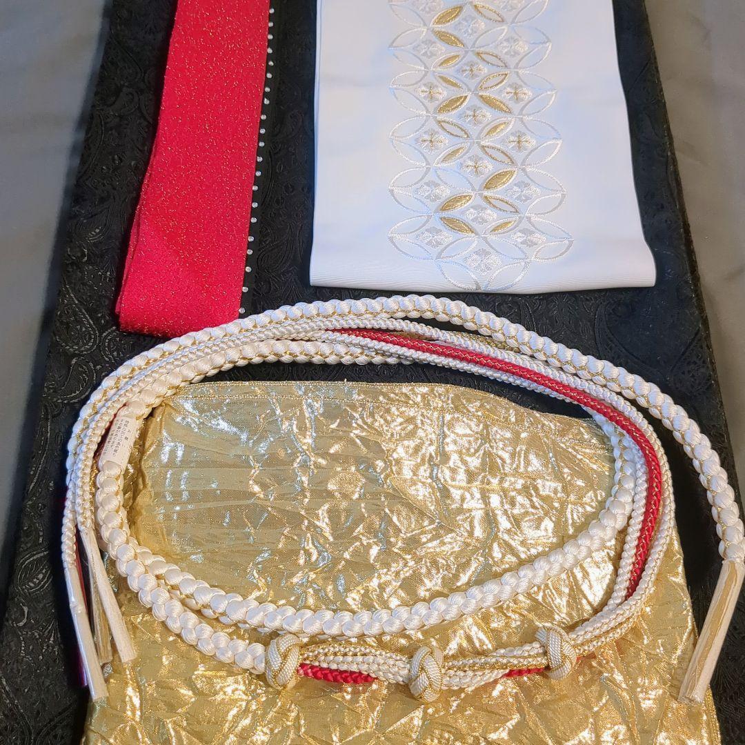 振袖セット 振袖フルセット 正絹振袖 銀通し 駒刺繍 薔薇 蝶 金彩 白 90