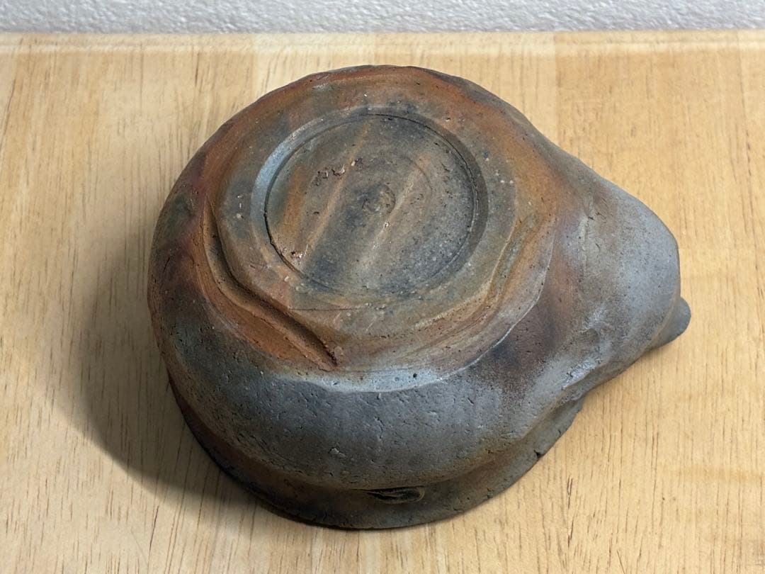 71.備前焼 宝瓶 登り窯 白桃 はくとう 桃 もも モモ 手びねり 急須