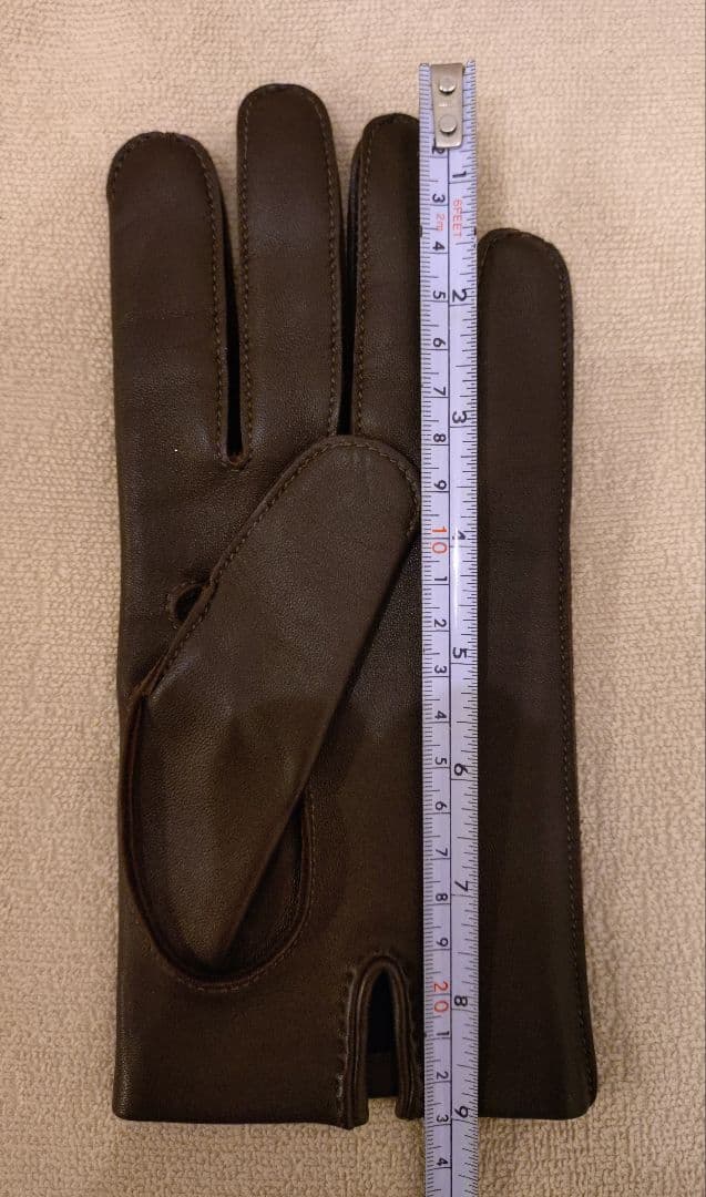 【新品・未使用】HERMES ラムスキン　ブラウン　グローブ サイズ8