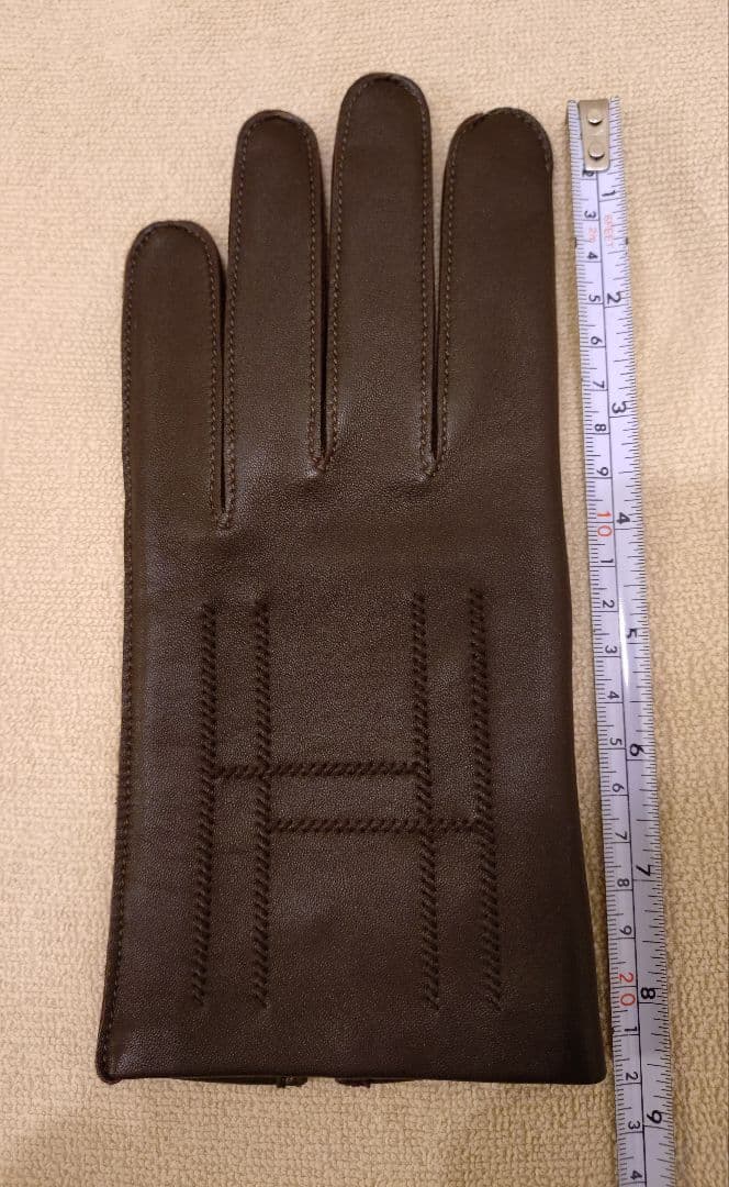 【新品・未使用】HERMES ラムスキン　ブラウン　グローブ サイズ8