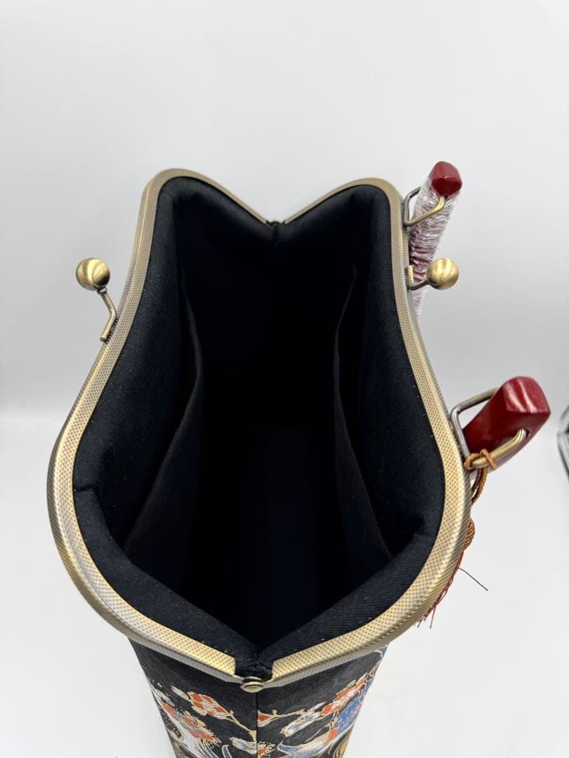 ハンドメイド　大きながま口バッグ #425