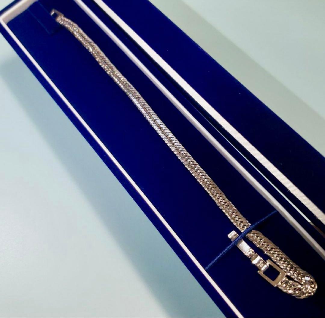 12面トリプル　喜平シルバー925 ブレスレット　アンクレット　18cm