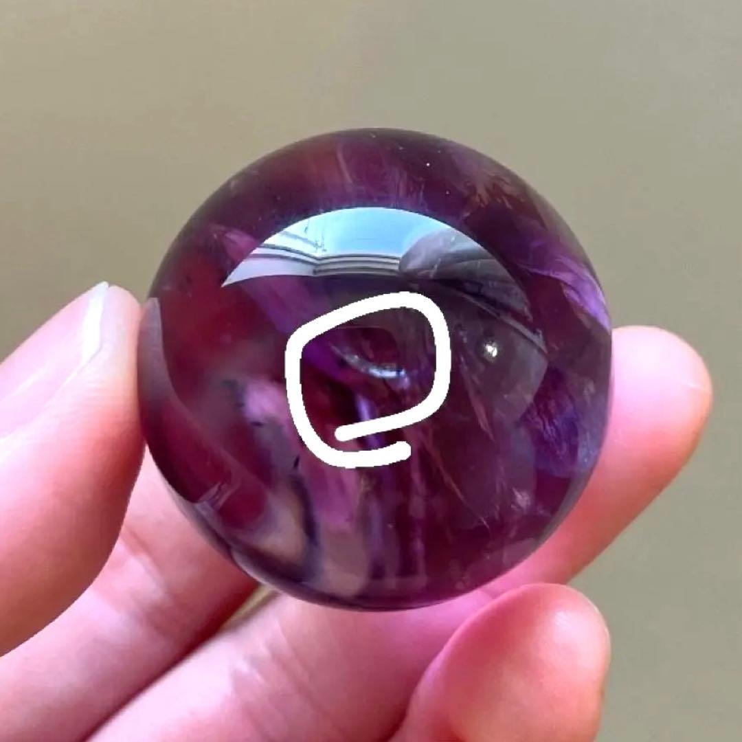 アメシスト　スフィア　高品質　3.4 虹　ファントム　ホーランダイト　アメジスト