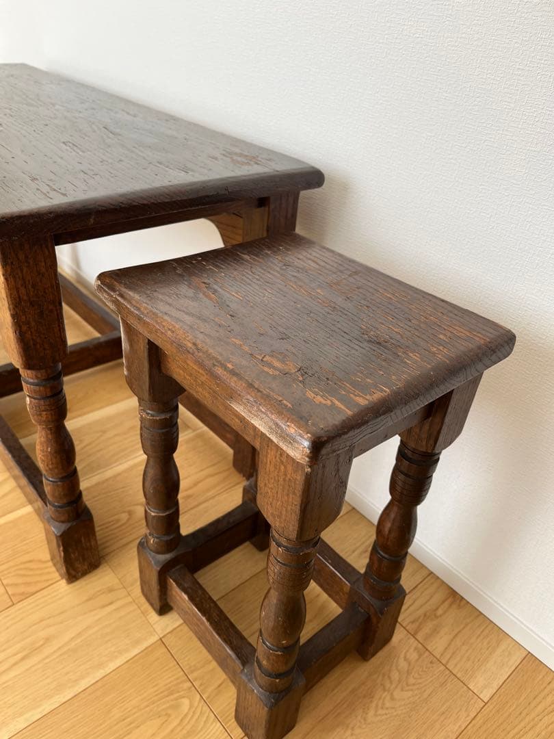 アンティーク1920–30s 英国様式 ホールベンチ＋チェアセット　ヴィンテージ