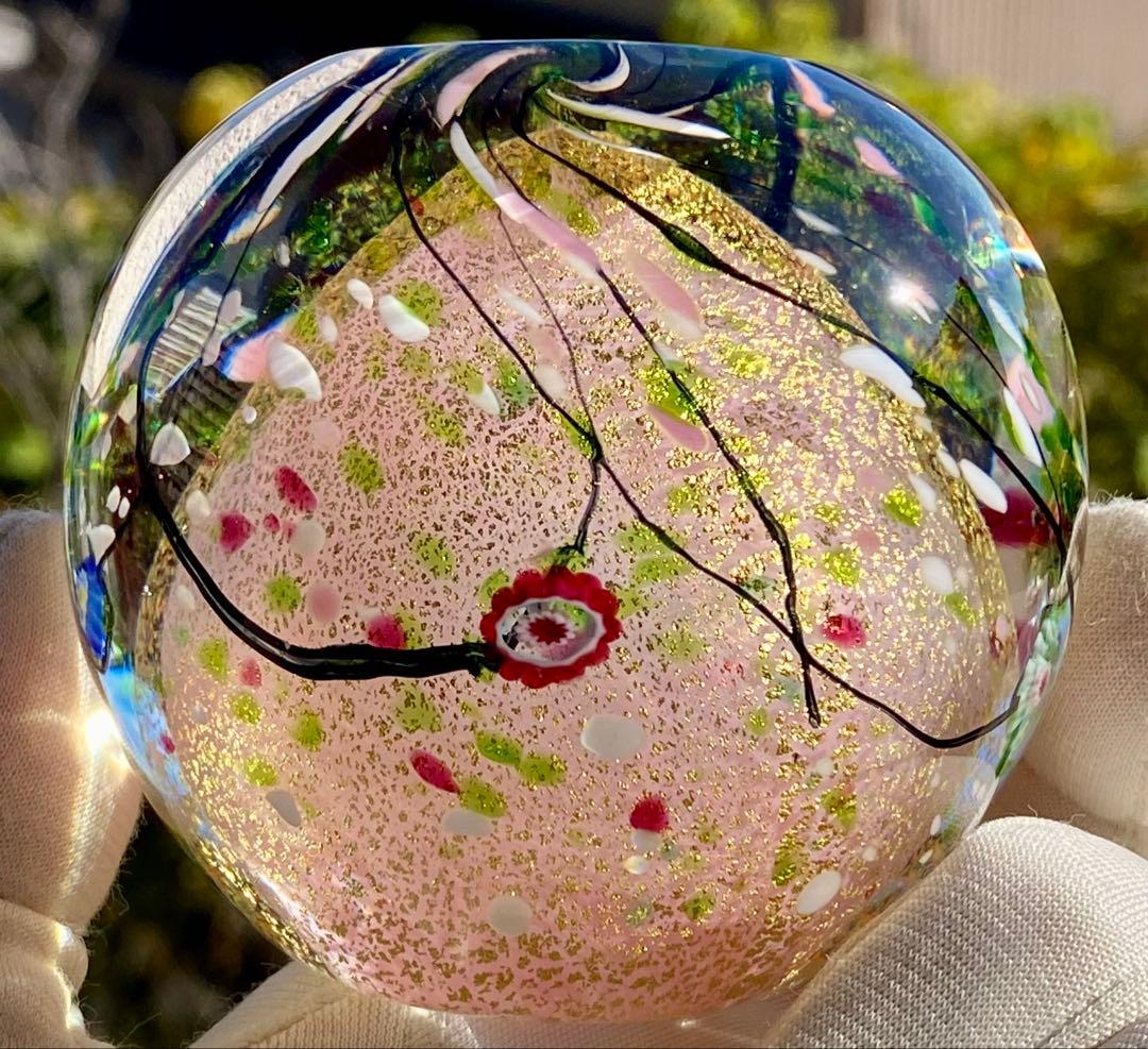 ガラス作家＊黒木国昭　ガラスアート光琳　花器　花瓶　置物　ペーパーウェイト　文鎮