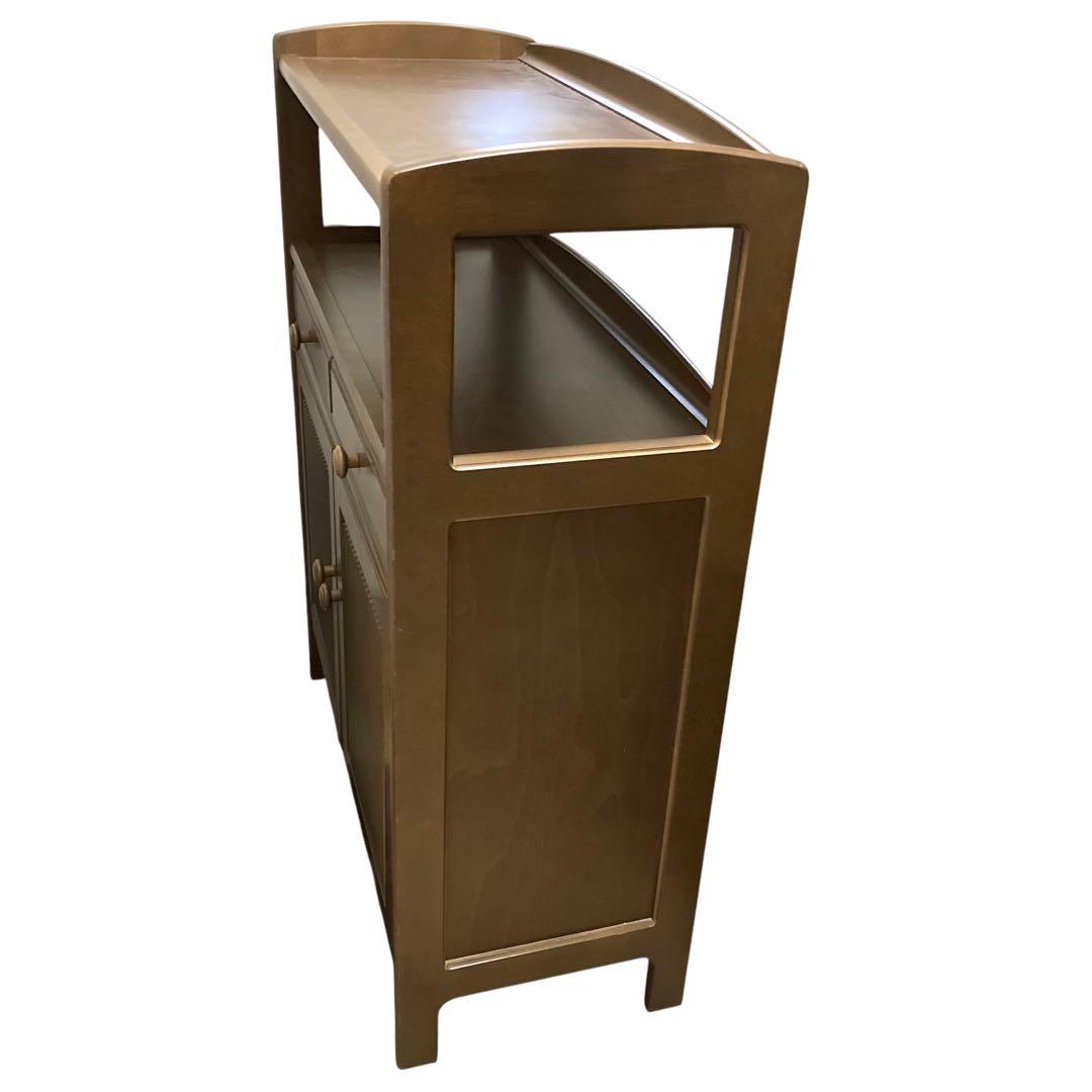 カリモク 家具 電話台 FAX台 サイドボード レトロ 木目調