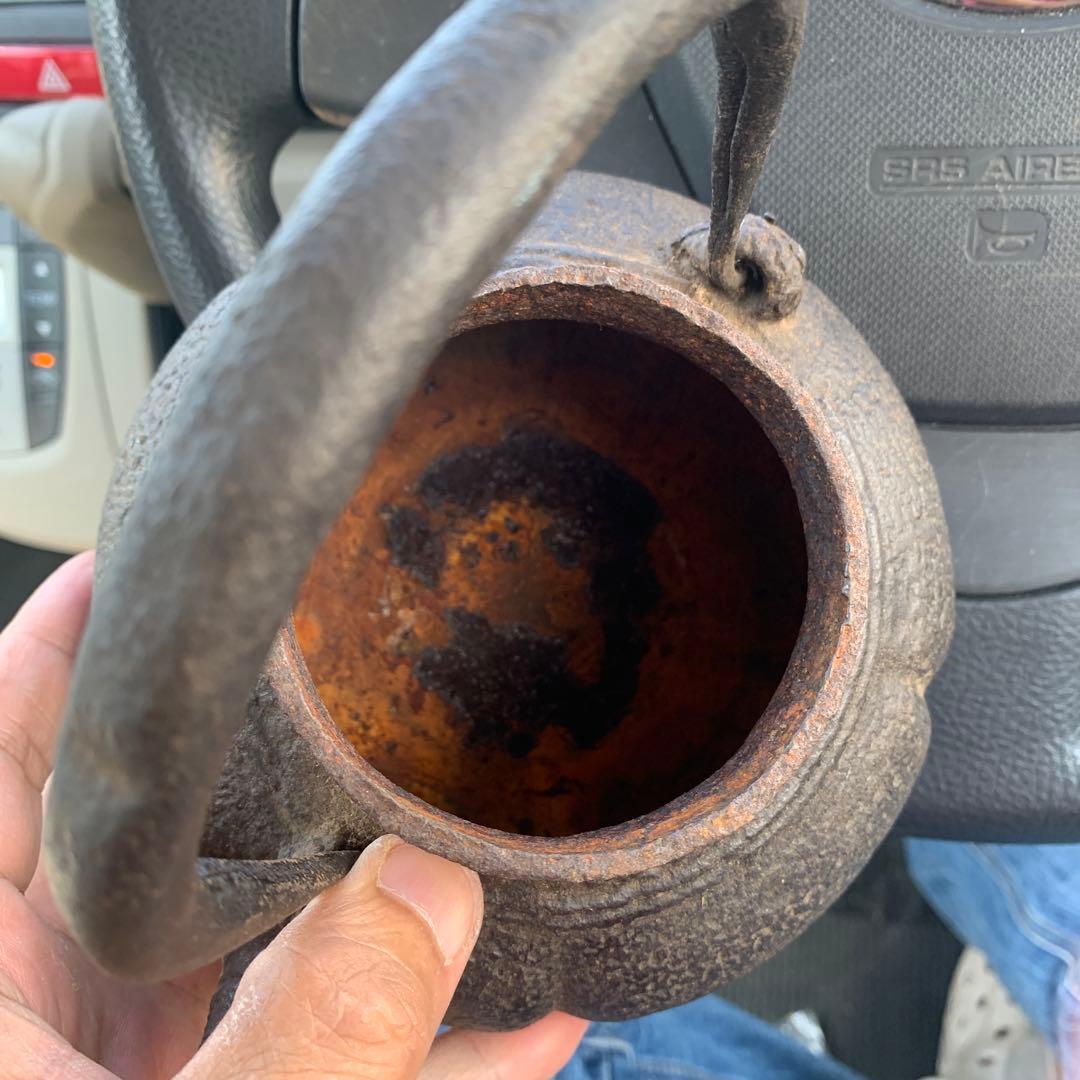 朝立形鉄瓶　鉄瓶　水漏れなし