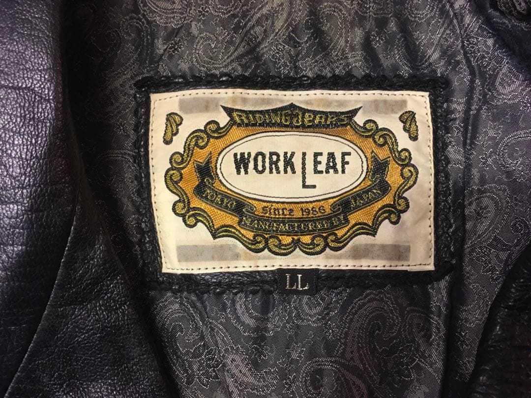ワークリーフ Workleaf ライダース レザージャケット 革ジャン ブルゾン