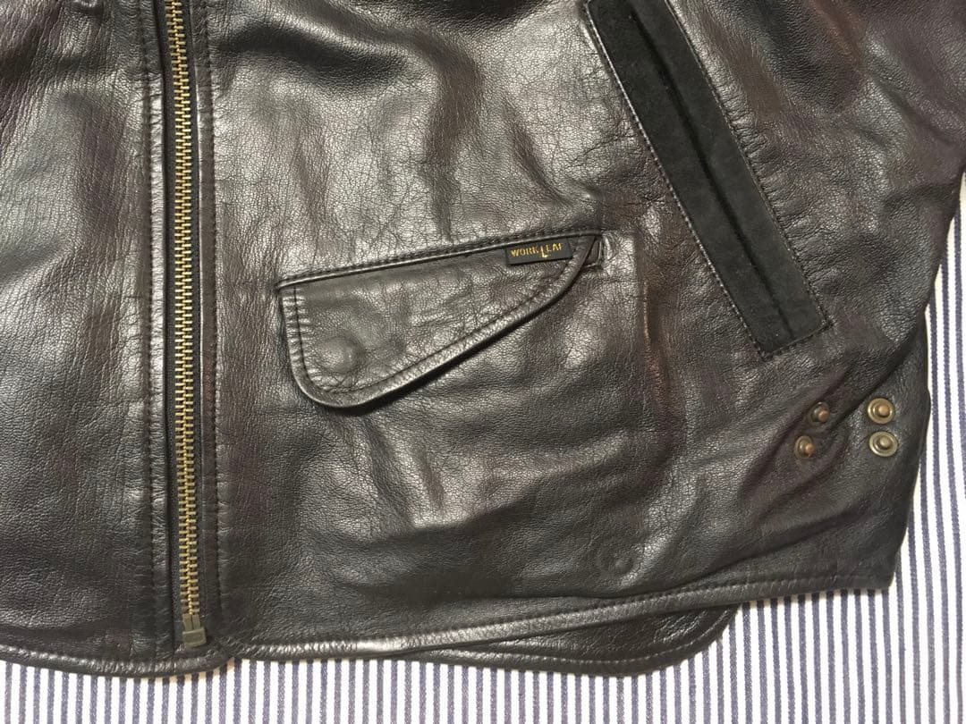 ワークリーフ Workleaf ライダース レザージャケット 革ジャン ブルゾン