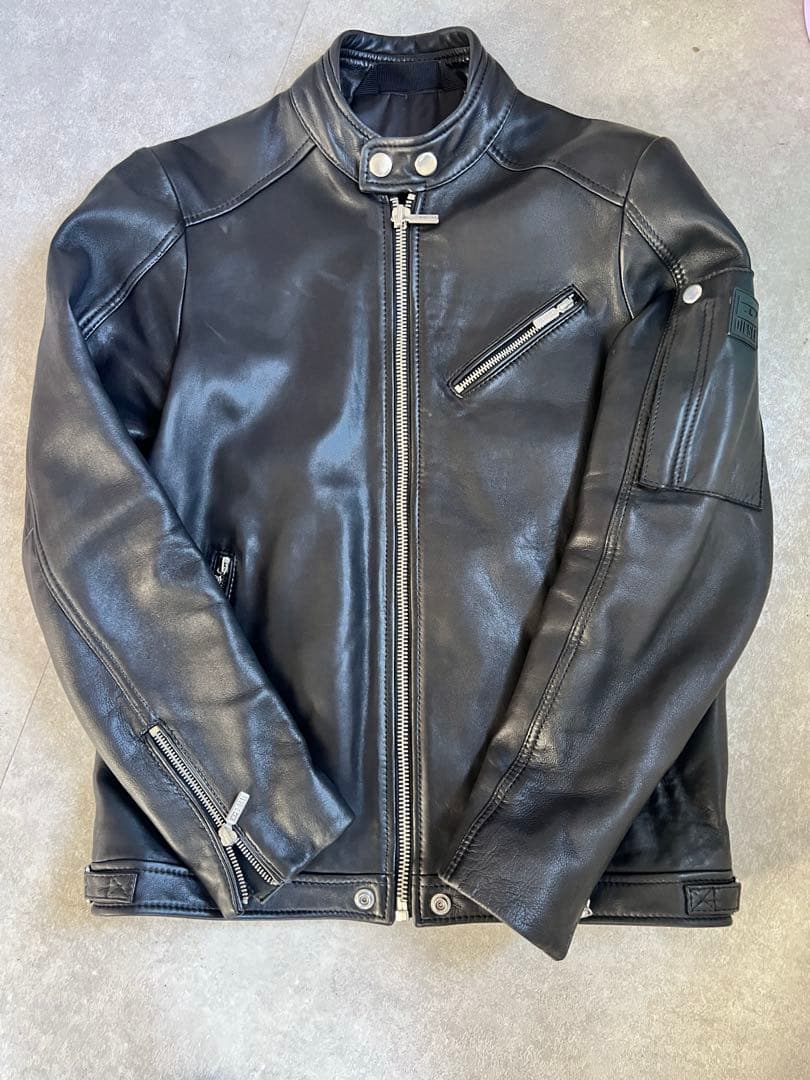 DIESEL L-CASE-KA ディーゼル ラムレザー ライダースジャケット