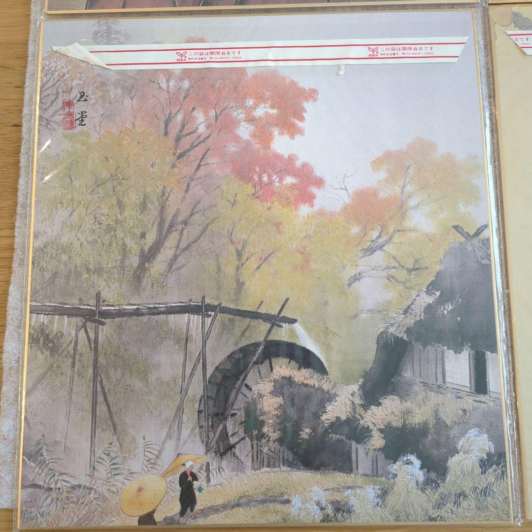 水墨画 掛け軸 タッセル付き 15枚