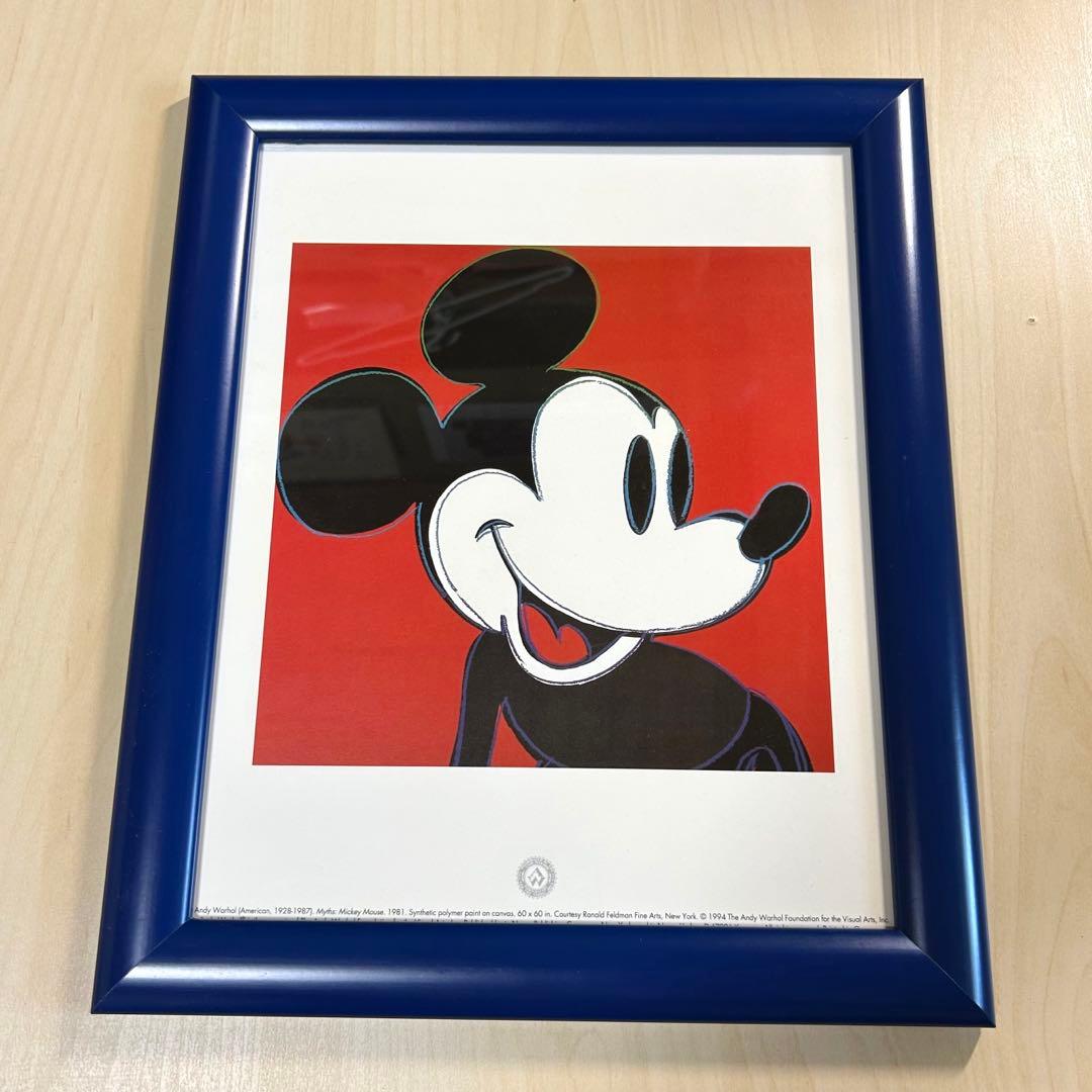 アンディ•ウォーホル　『ミッキーマウス』　ポスター額付き