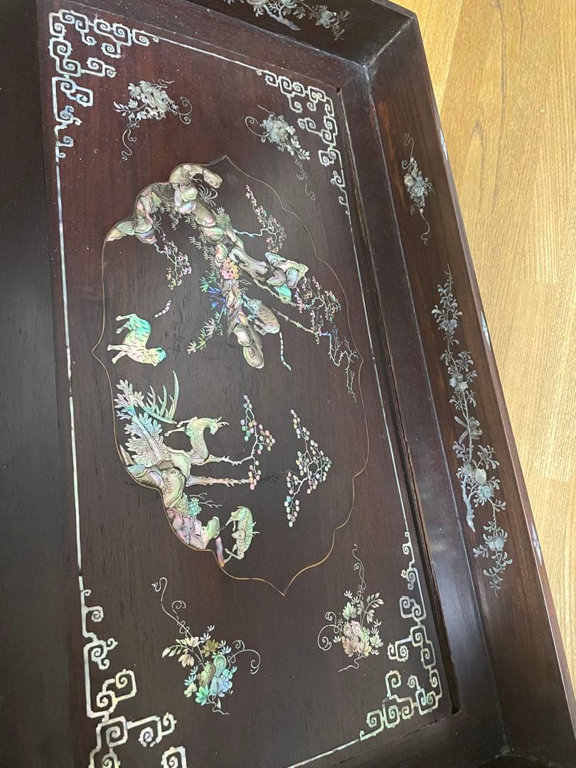 唐物　中国美術　時代　螺鈿象嵌　細工象嵌　螺鈿テーブル　華道具　香道具　古美術