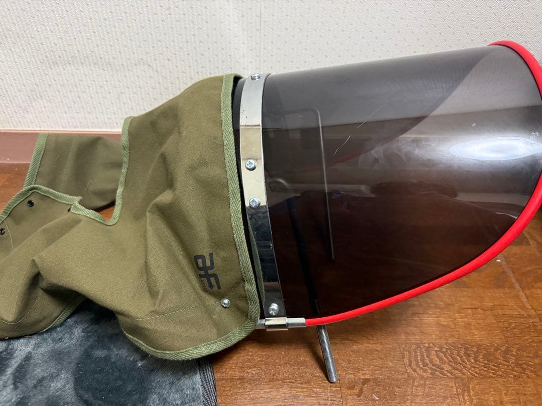 Z-FATHER 旭風防 スモーク(赤縁)(緑布タレ)