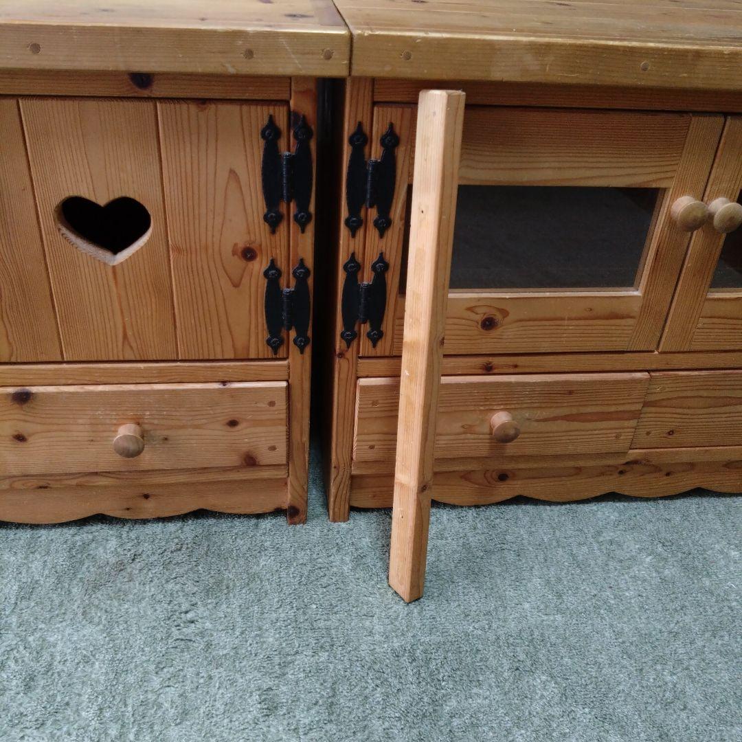 【カリレ】カントリー家具　ハンドメイド　ナチュラルウッド テレビボード