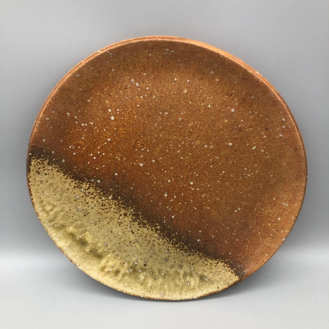 希少高橋楽斎信楽焼陶器お皿プレート3枚セット24cm伝統工芸骨董アンティーク食器