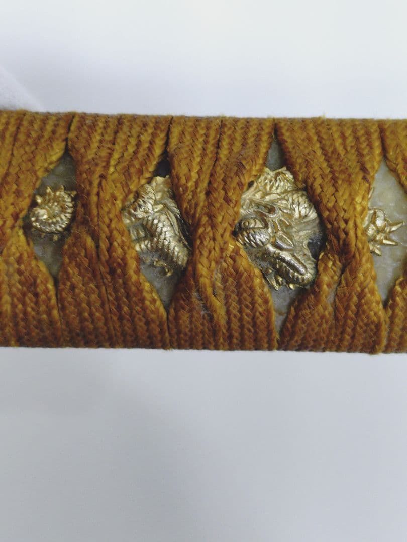 4-375 模造刀　2本　台座付き　大小　太刀　日本刀　鉄鍔