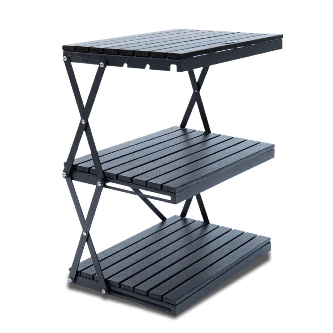 ANOBA（アノバ） BLACK EDITION ウッドラック3段