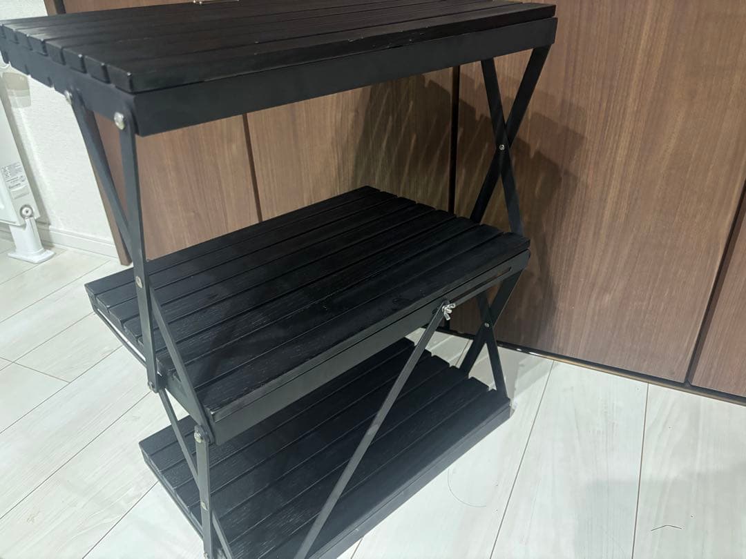 ANOBA（アノバ） BLACK EDITION ウッドラック3段