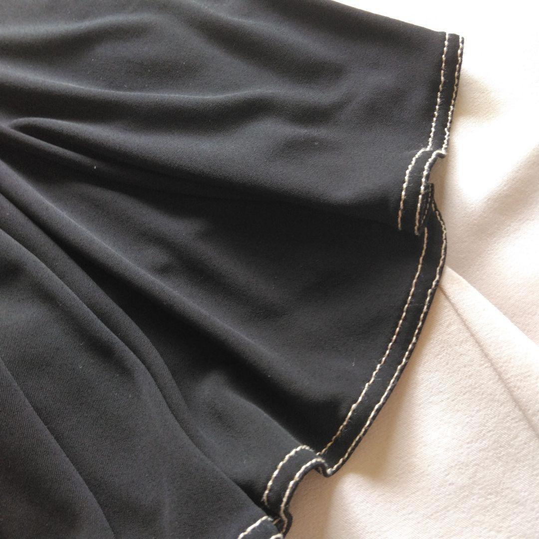 い*ご様 エルメス☆フロントドレープ☆フレアスカートブラック