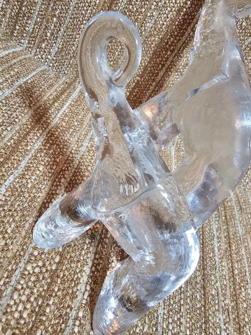 ヴィンテージ！KOSTA BODA クリスタル ゾウ 置物 北欧 2点セット