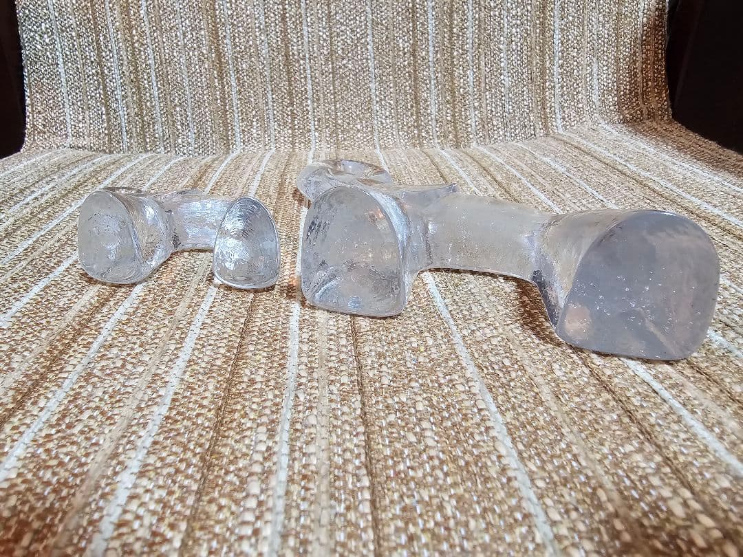 ヴィンテージ！KOSTA BODA クリスタル ゾウ 置物 北欧 2点セット