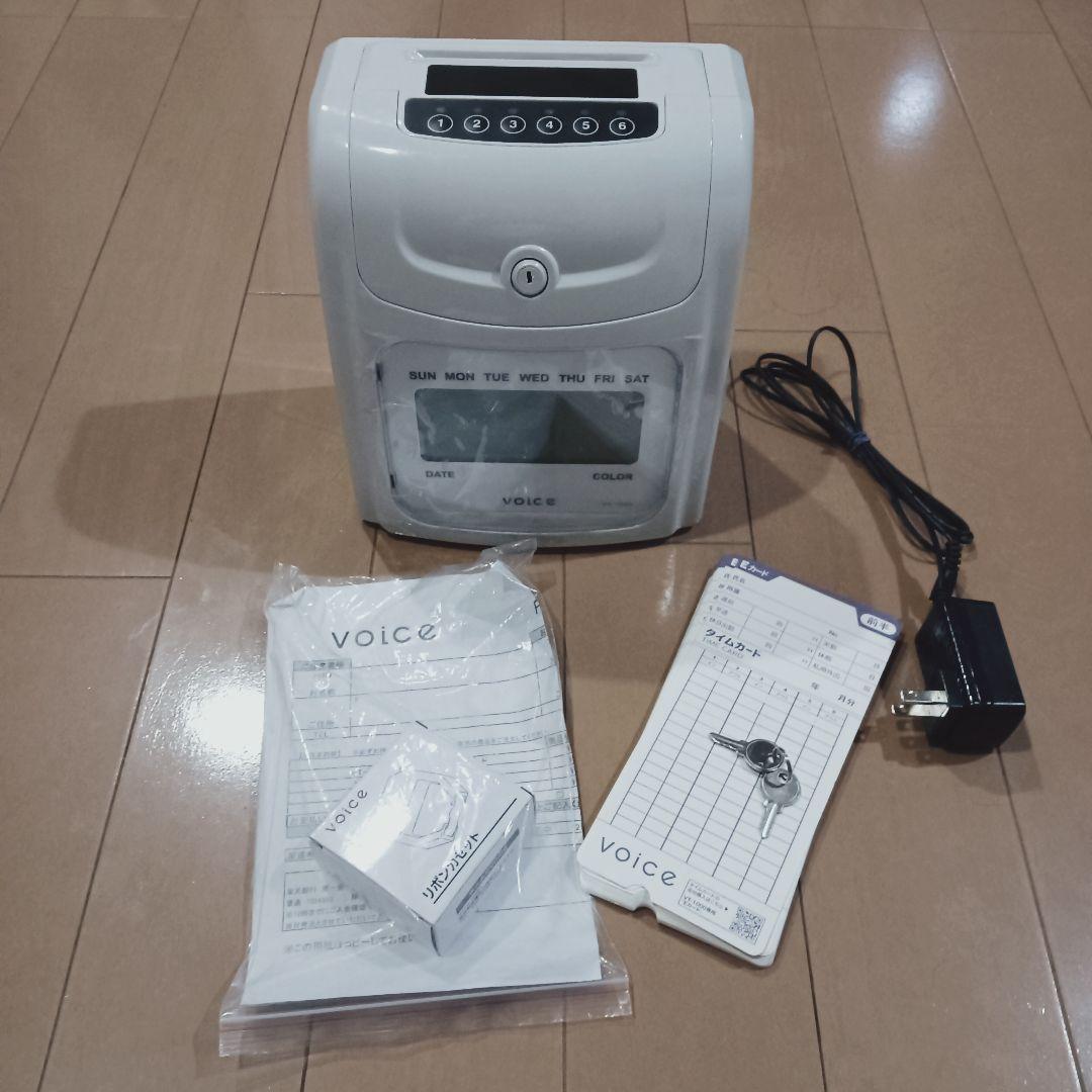 voice タイムレコーダー　VT-1000 タイムカード　予備リボンカセット付