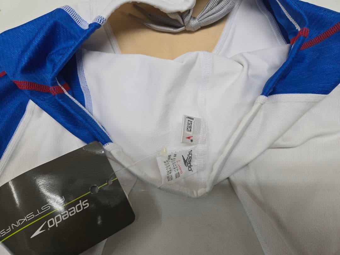 speedo 競泳用水着 白/青/赤　JASPO　Lサイズ