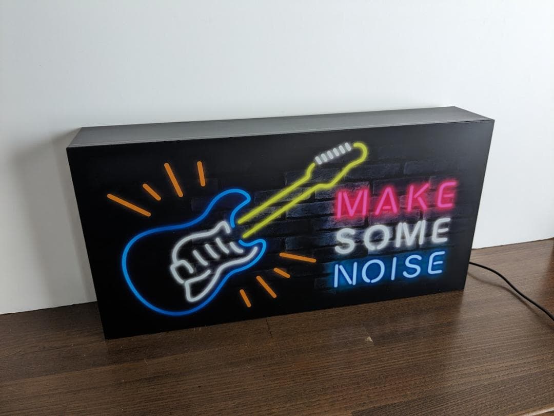 ギター ライブ ロック ミュージック 音楽 バー 看板 置物 雑貨 ライトBOX