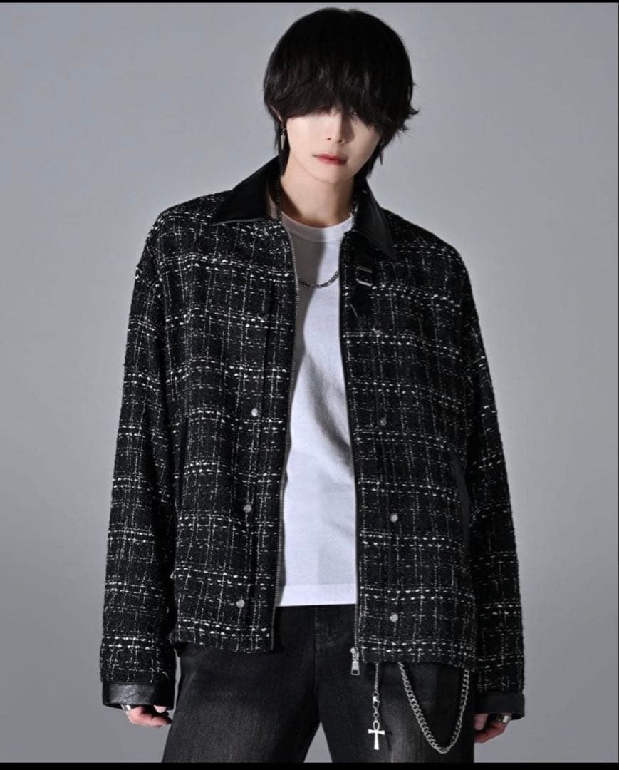メニーバックルベルトツイードブルゾン