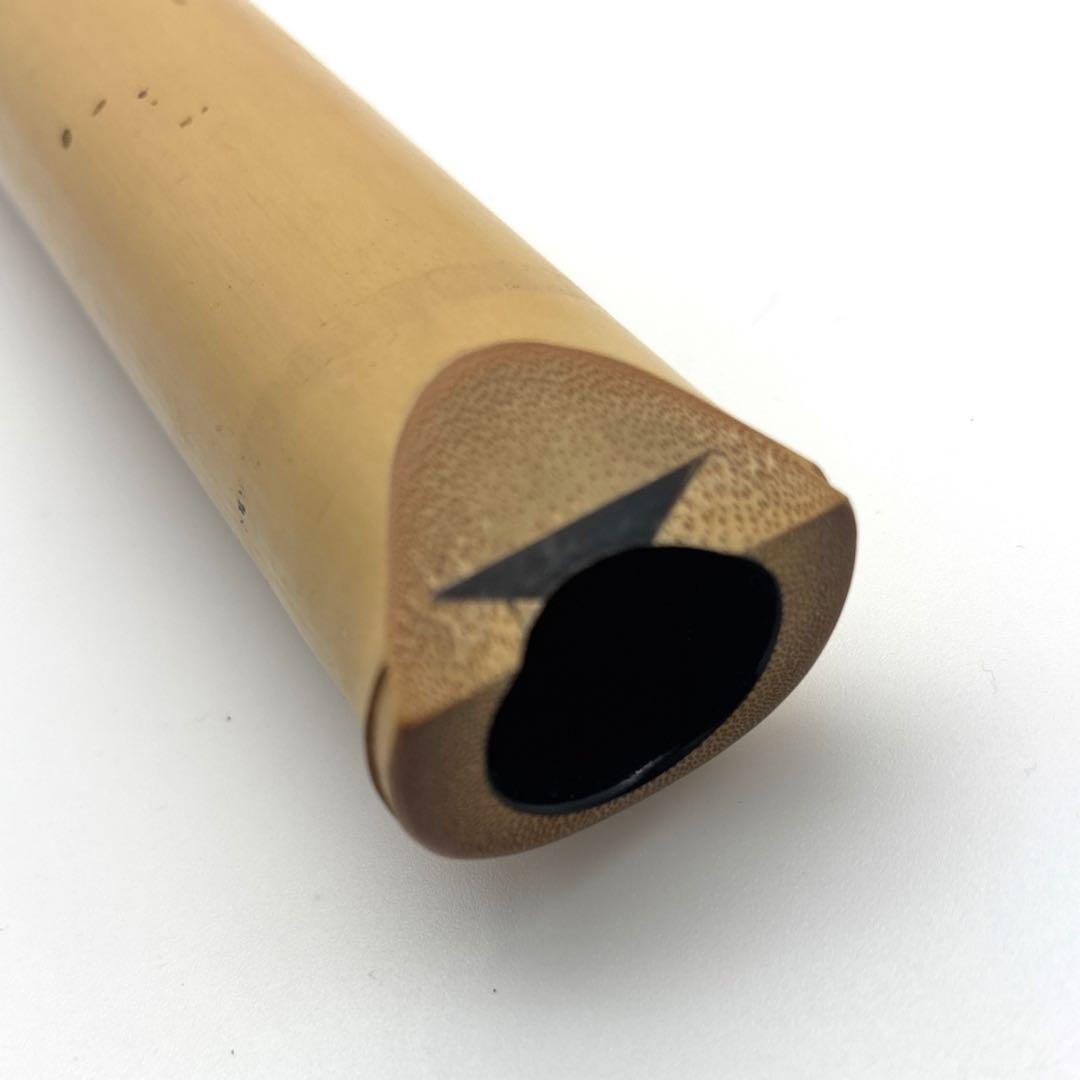 【美品】尺八　琴古流　バチ型　銘あり　竹治　1尺8寸　5孔　和楽器