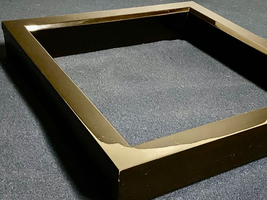 【未使用 美品】「祖」 輪島塗 真塗 炉縁 共箱 茶道具 （1029い1）