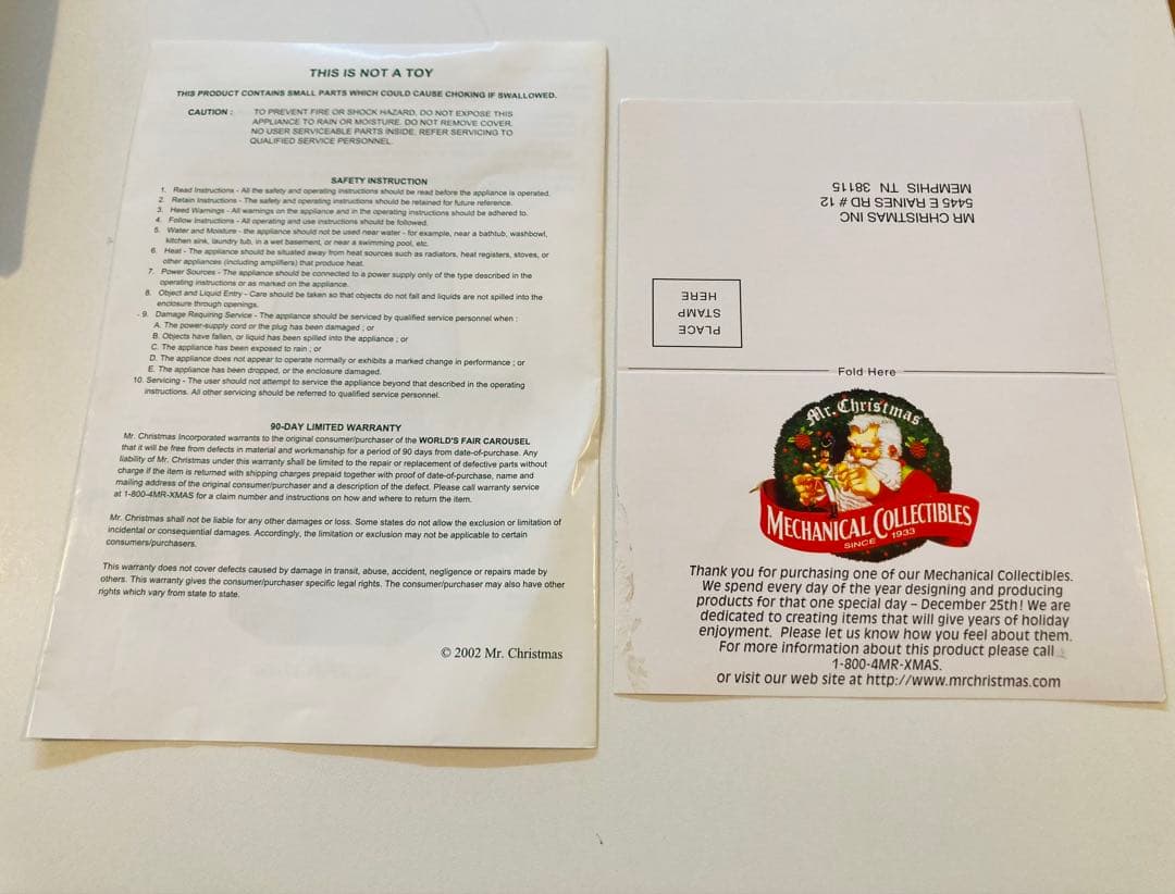 ☆ 美品！Mr.Christmas ミスタークリスマス メリーゴーランド ☆