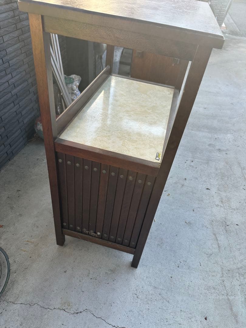 オールドカリモク 電話台 インテリア 昭和レトロ アンティーク　引き取り限定