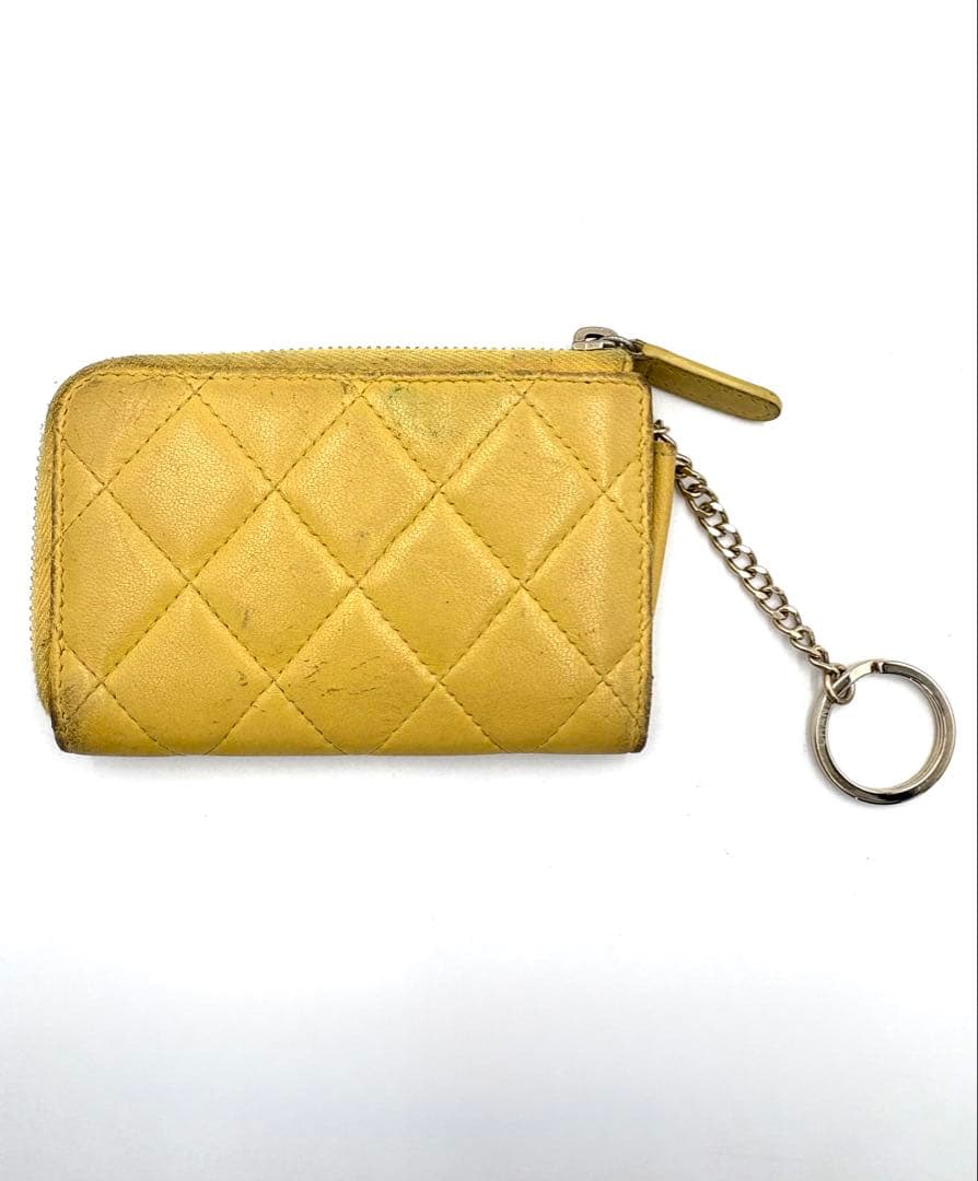 シャネル ラムスキン ケース A68943 イエロー 23番台 小銭入れ