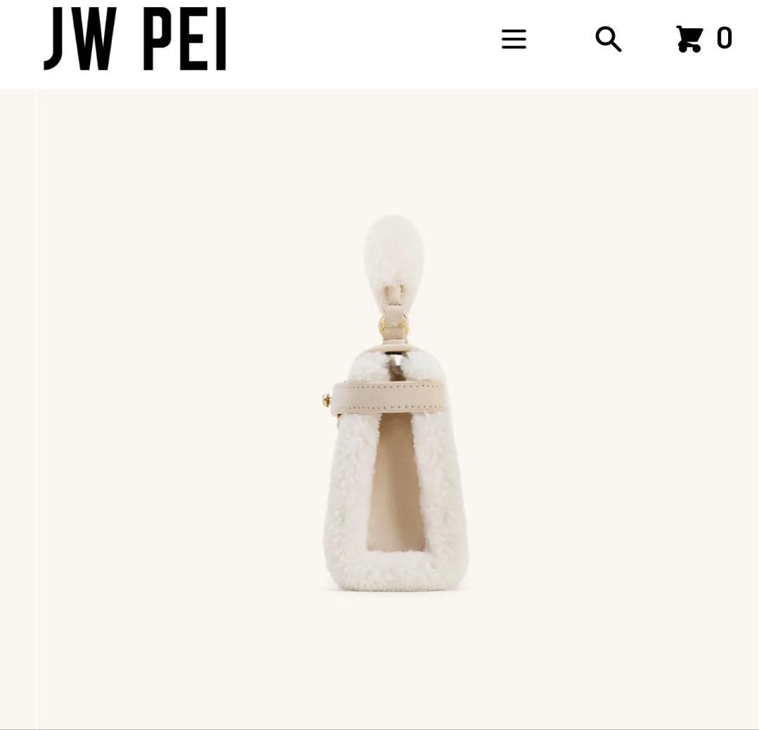 JWPEI Elise フェイクスエードシアリング トリムトップハンドルバッグ