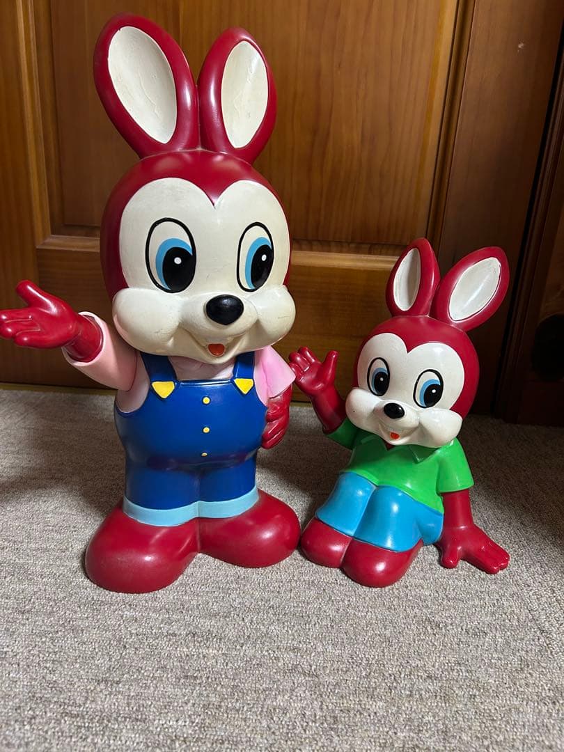 エスエス製薬 ピョンちゃん 貯金箱 ソフビ 昭和レトロ 2体セット