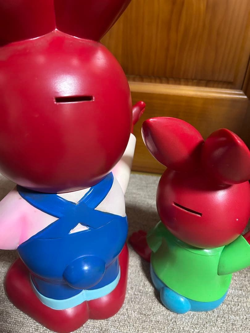 エスエス製薬 ピョンちゃん 貯金箱 ソフビ 昭和レトロ 2体セット