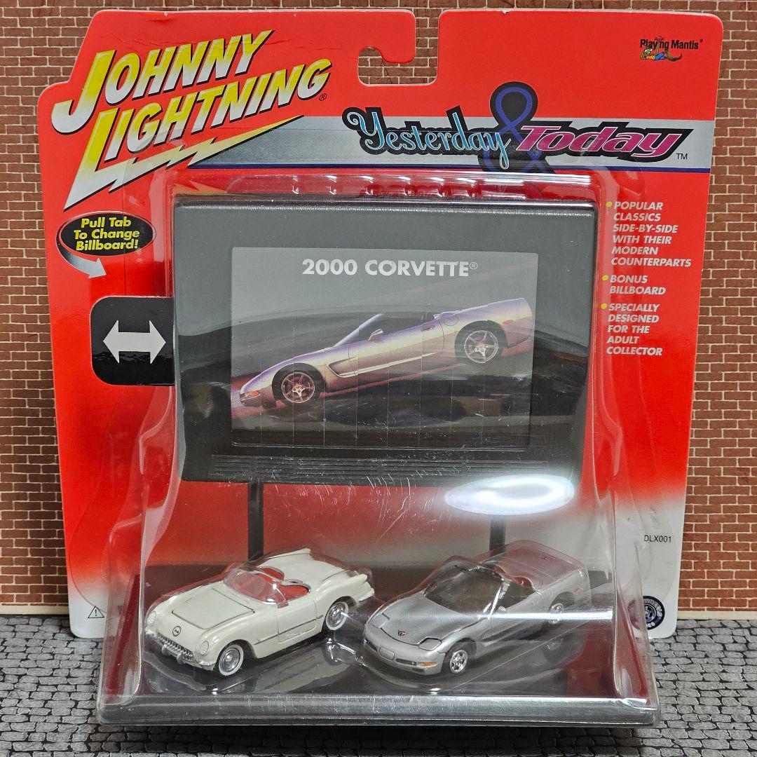 ジョニーライトニング　イエスタデイ&トゥデイ　シボレーコルベット　1/64