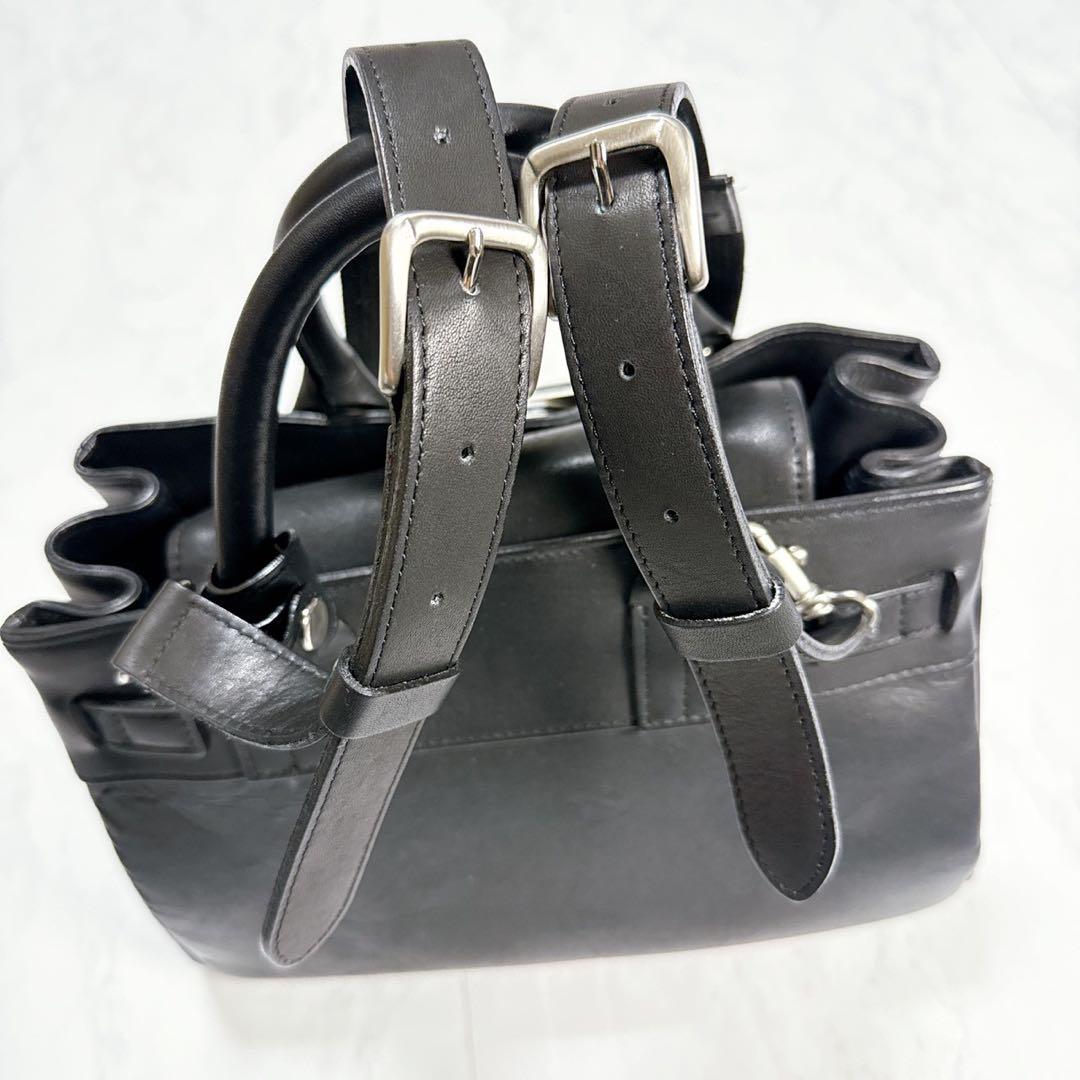 yu ✨M.U.L　オイルレザー　ショルダーバッグ　2way ブラック