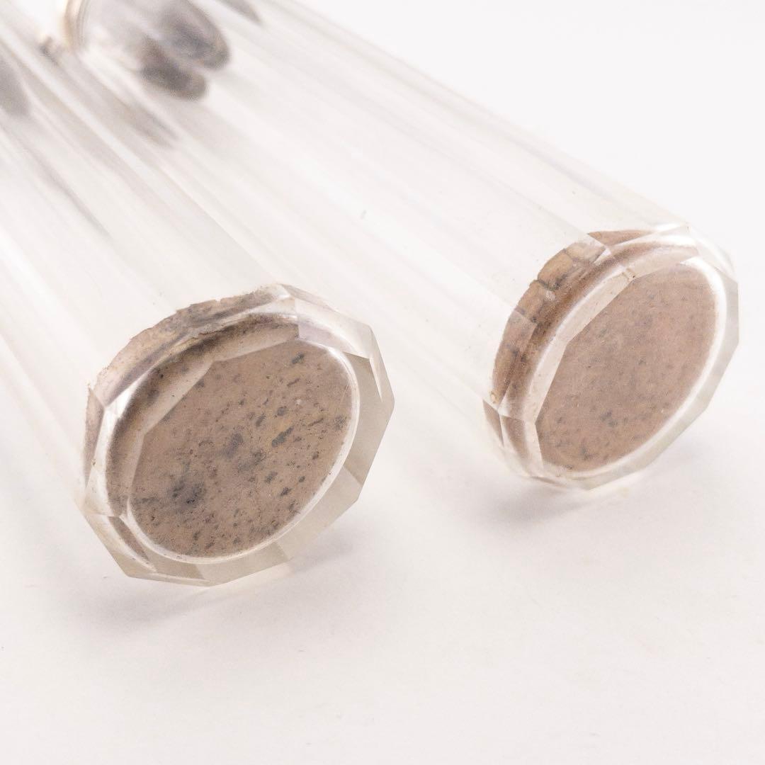 英国製 1904年 シルバー925 ガラス アンティーク 瓶 ジャー 小物入れ