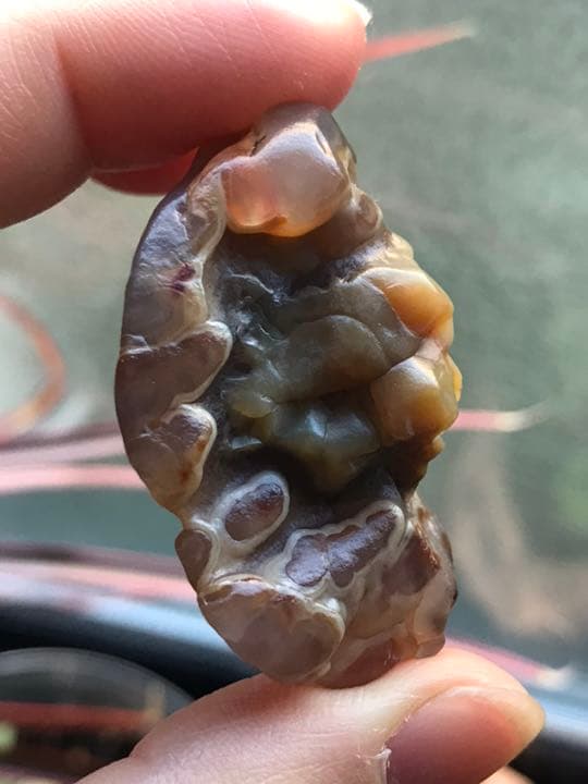 ゴビ石−111 ゴビ瑪瑙 花眼　蜂の巣　原石