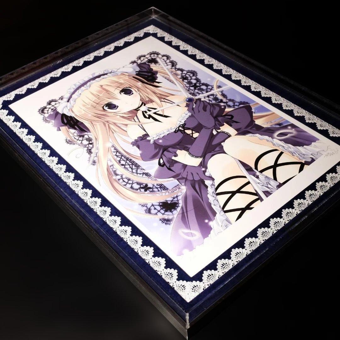 アールビバン 版画 梱枝りこ MYSTIC BLUE ミクスドメディア