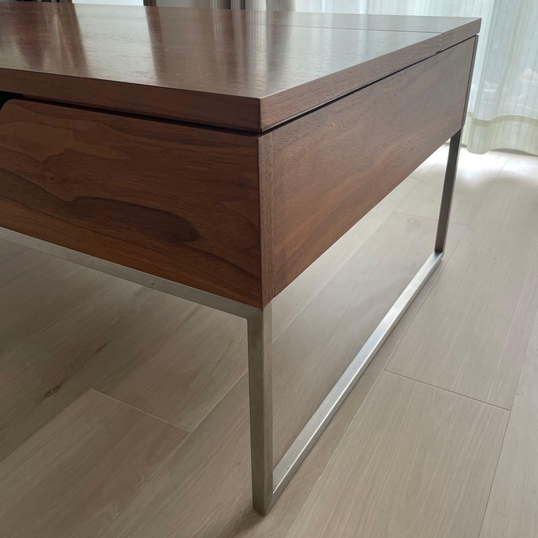 昇降式コーヒーテーブル ウォールナット リモートワークsongdream