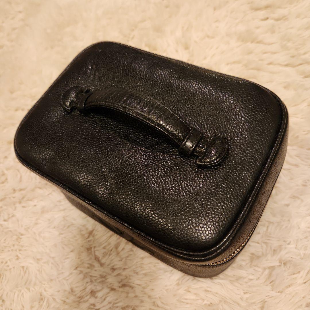 正規CHANEL　キャビアスキン　バニティバッグ