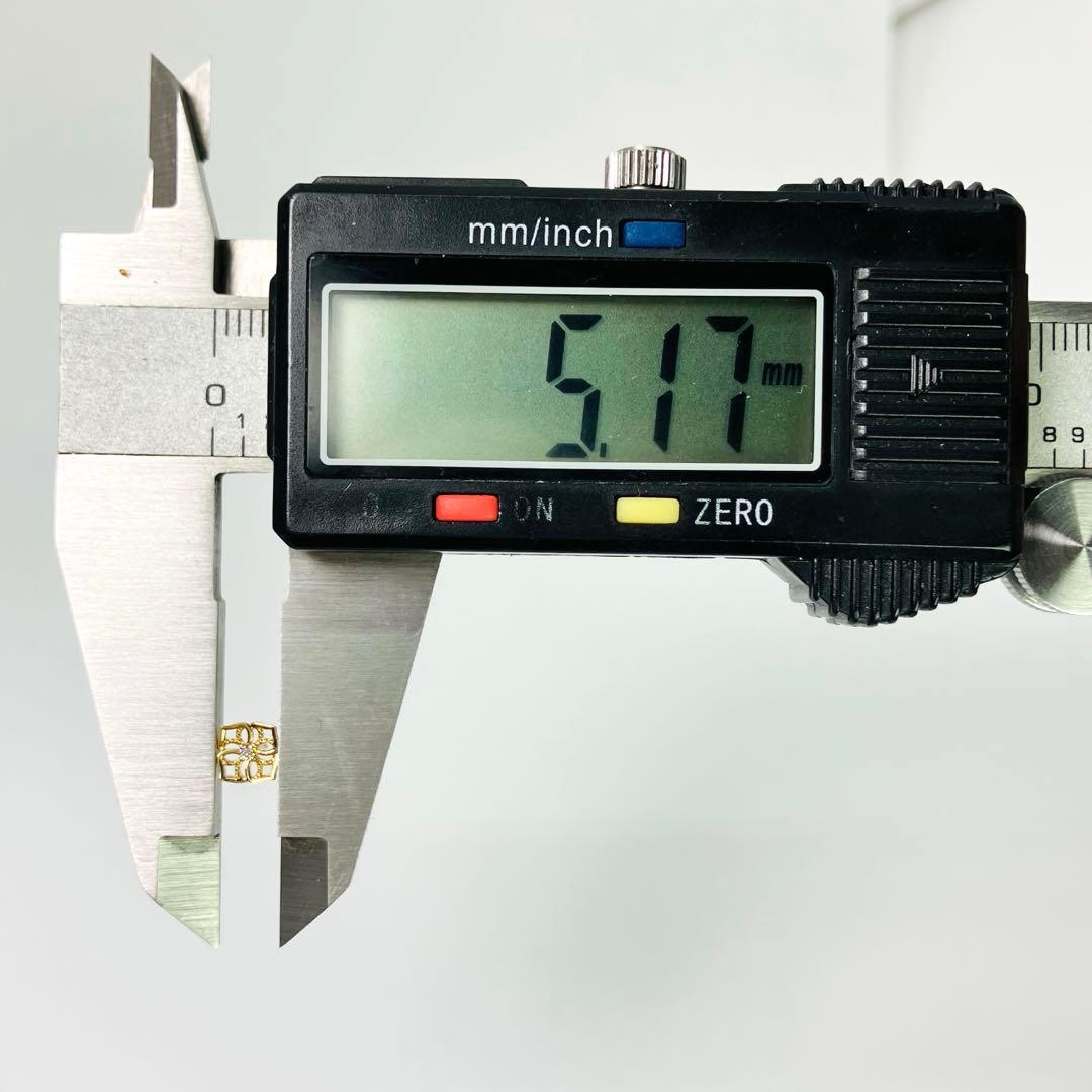 agete アガット K10YG ダイヤモンド付 ピアス D:0.02ct