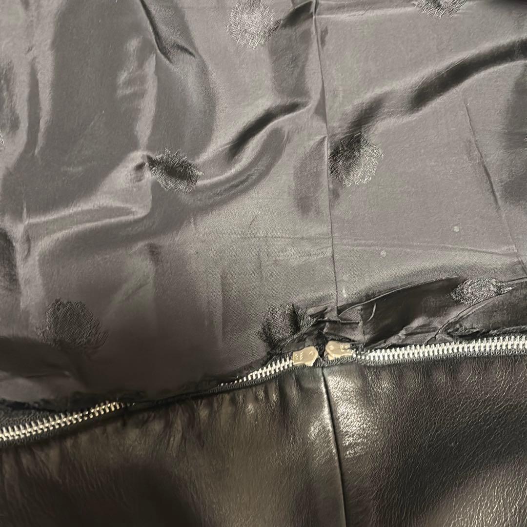 【gianni versace】 デザインジップ レザージャケット