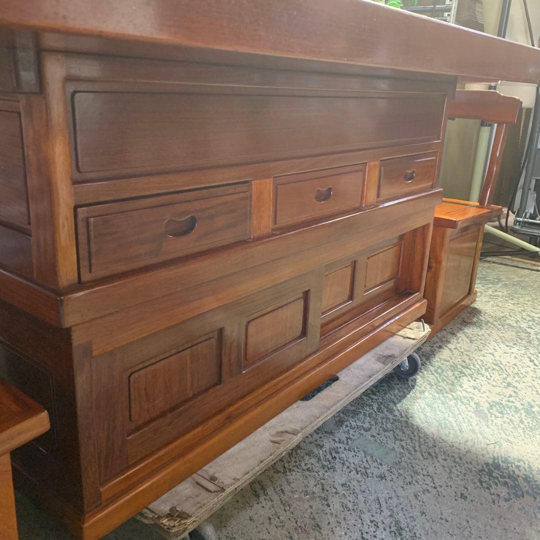 J957 囲炉裏ダイニング 5点セット 和家具 ダイニングテーブル