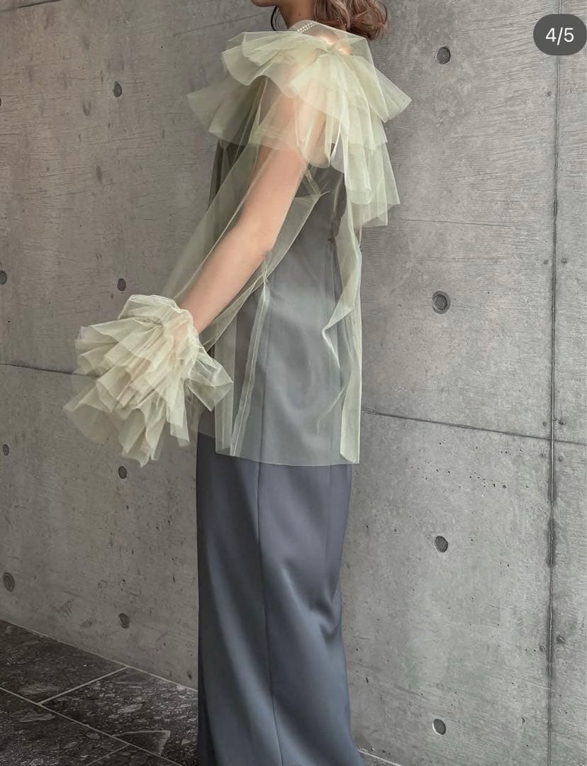 ブルーミングチュールドレス　PourVous andresd