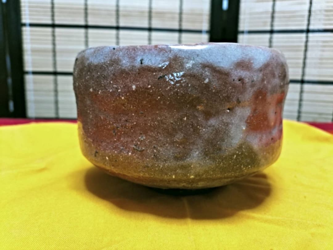 赤楽茶碗 共布 共箱付き 茶道具 ❤️